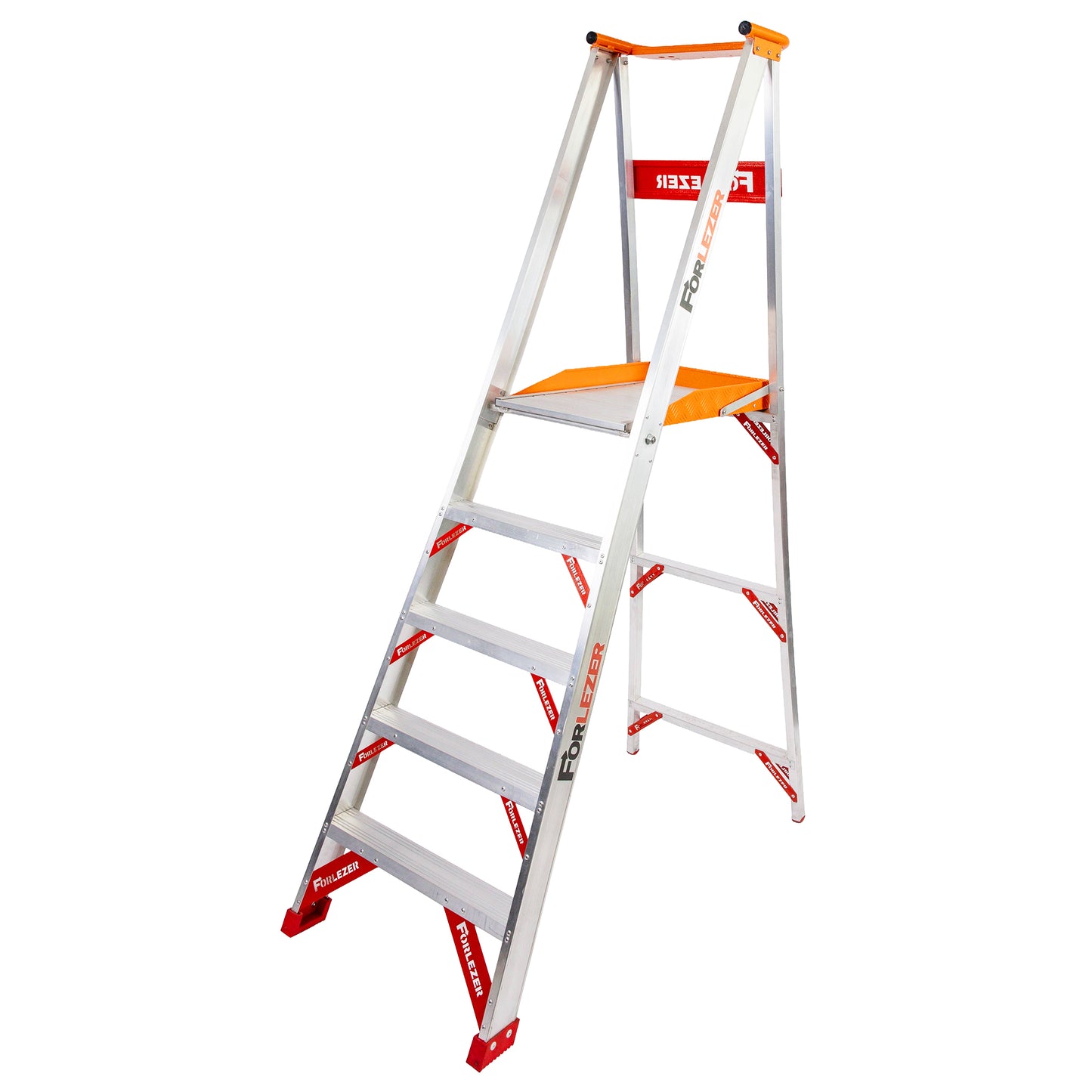 Forlezer Jumbostep Platform Aluminium Step Ladder 5 Tread