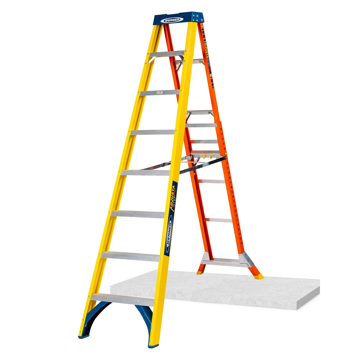 Werner AdjustaStep PRO® Fibreglass Stepladder 8 Tread