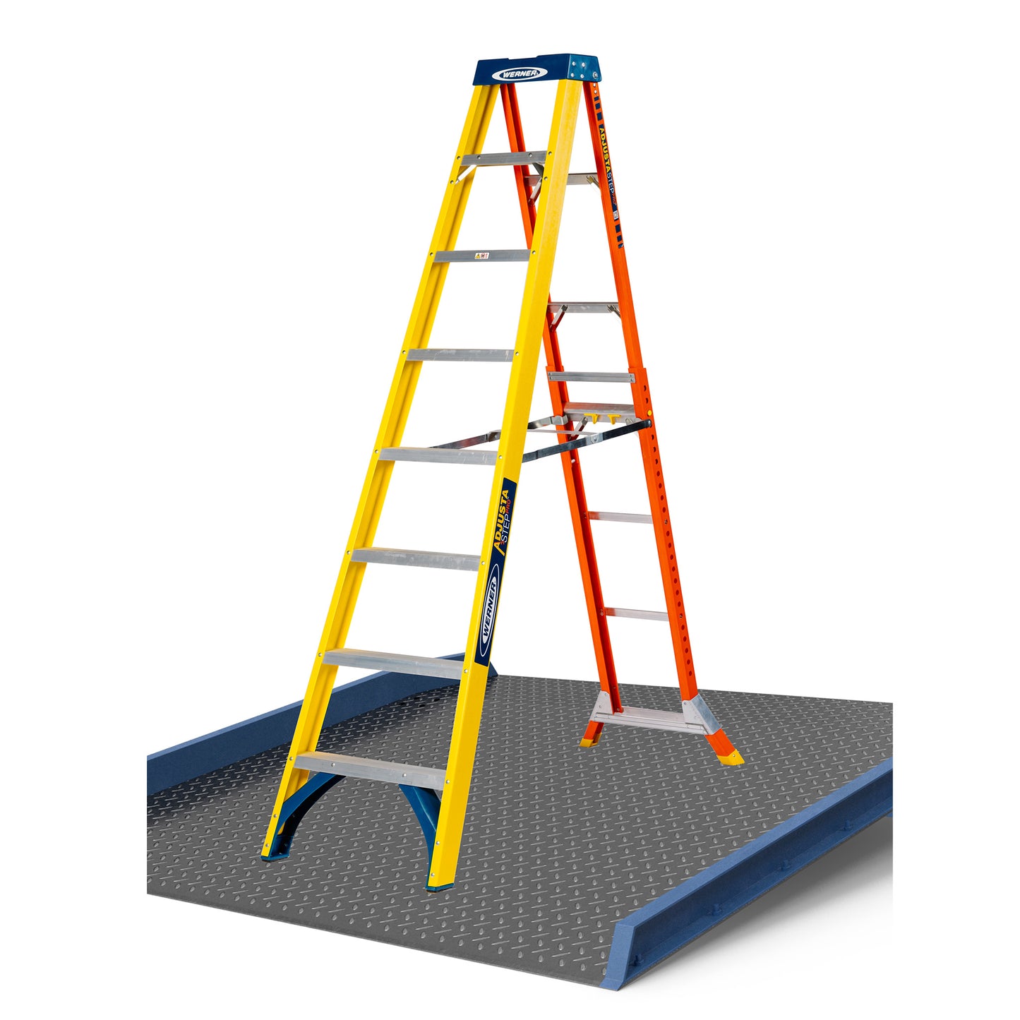 Werner AdjustaStep PRO® Fibreglass Stepladder 8 Tread