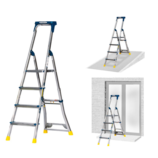 Werner AdjustaStep PRO® Aluminium Stepladder 4 Tread