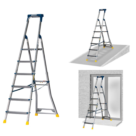 Werner AdjustaStep PRO® Aluminium Stepladder 6 Tread