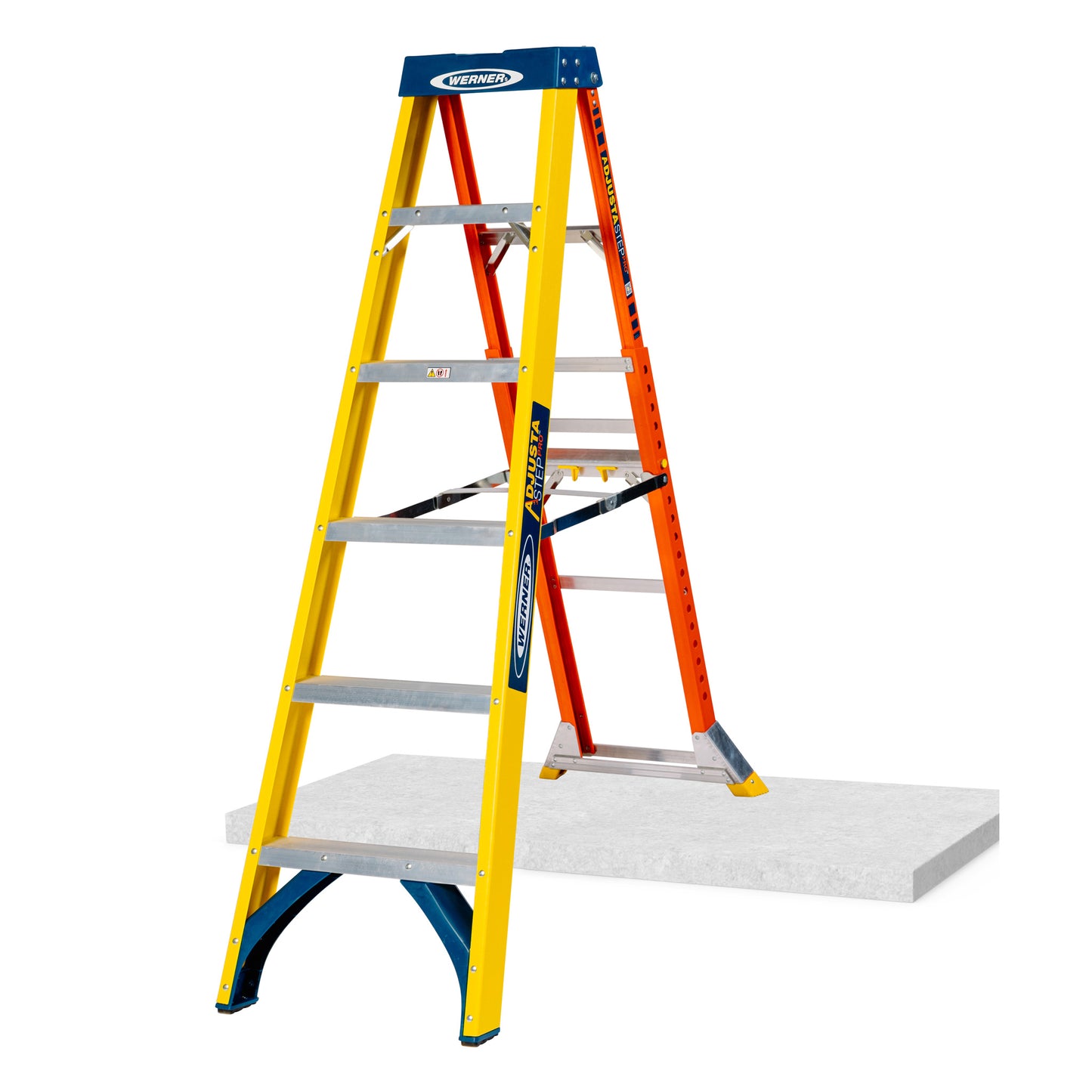 Werner AdjustaStep PRO® Fibreglass Stepladder 6 Tread
