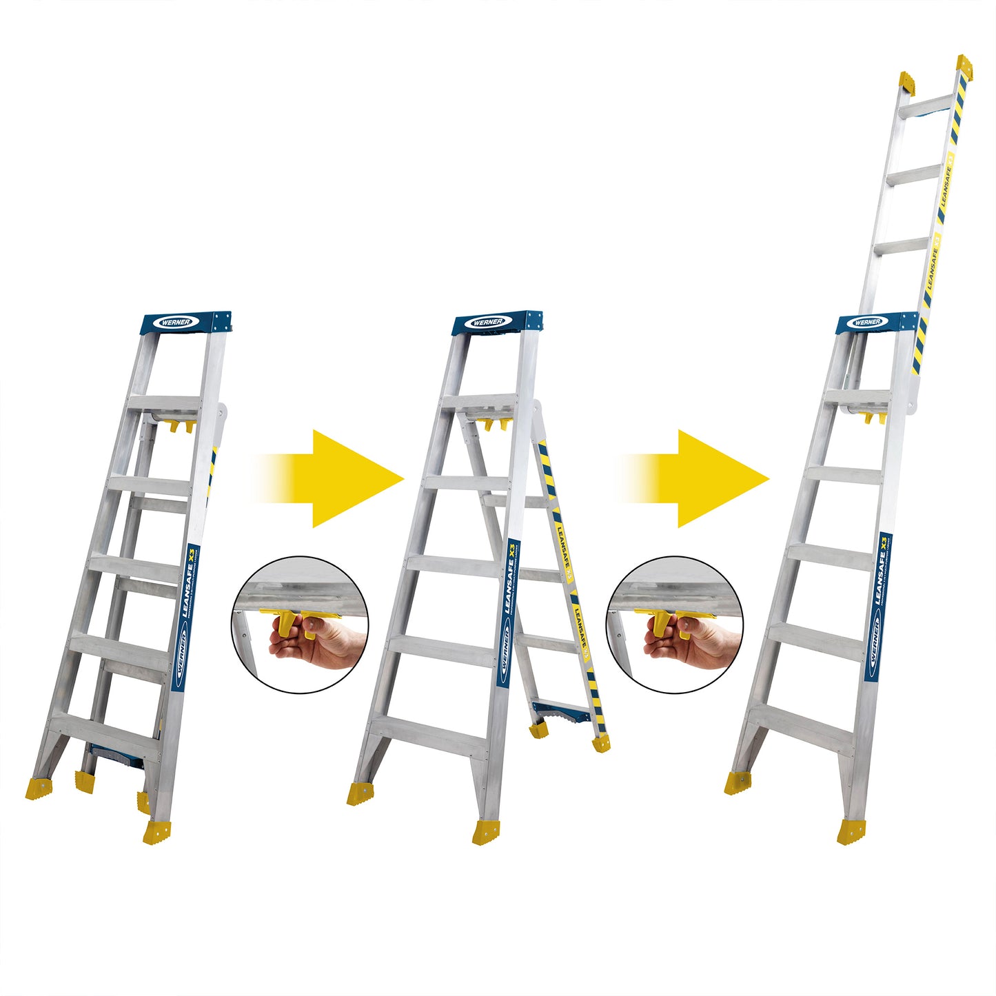 Werner LEANSAFE X3 Aluminium Multi-purpose Ladder