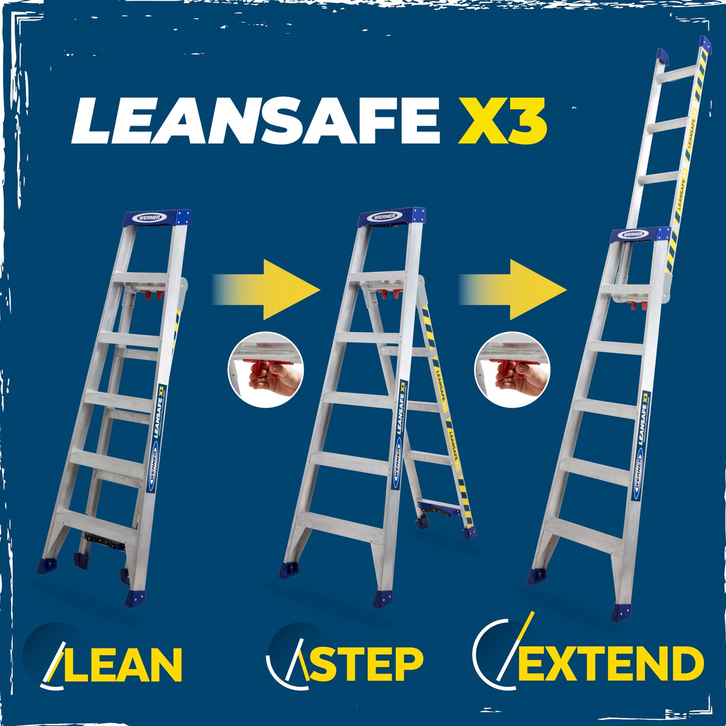 Werner LEANSAFE X3 Aluminium Multi-purpose Ladder