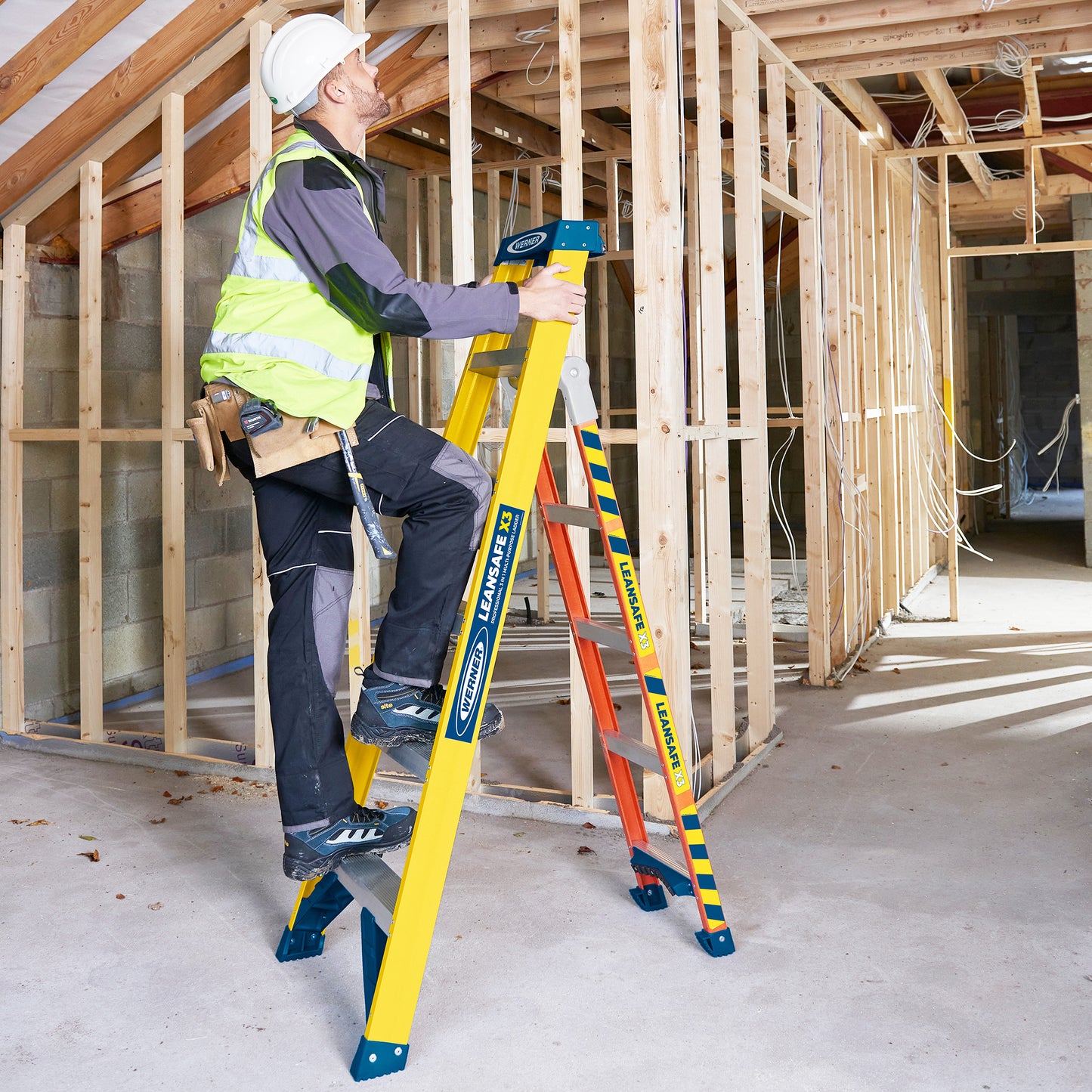 Werner LEANSAFE X3 Fibreglass Multi-purpose Ladder