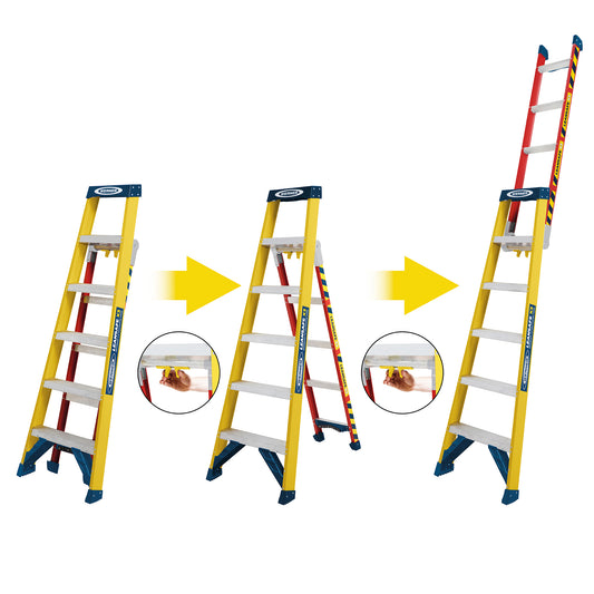 Werner LEANSAFE X3 Fibreglass Multi-purpose Ladder
