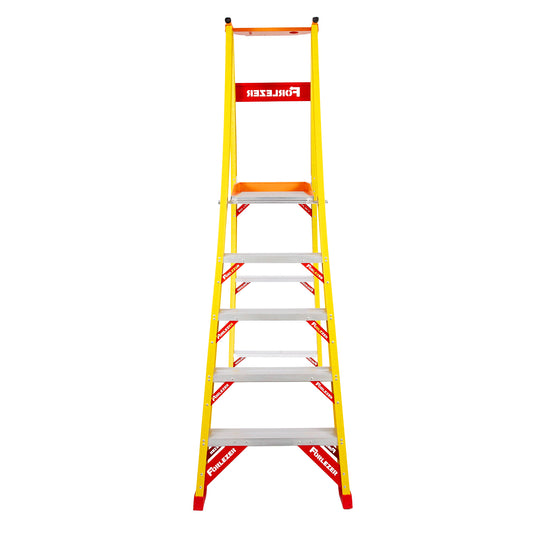 Forlezer Jumbostep Platform Fibreglass Stepladder 5 Tread