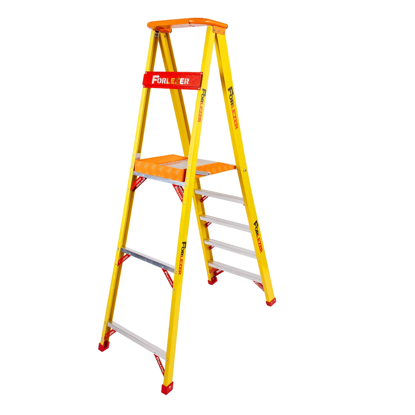 Forlezer Jumbostep Platform Fibreglass Stepladder 5 Tread