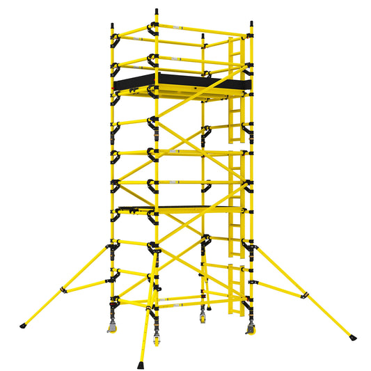 BoSS Zone:1 Fiberglass Scaffolding Tower 3T 1.45m (W) x 1.8m (L) 8.2m Platform Height