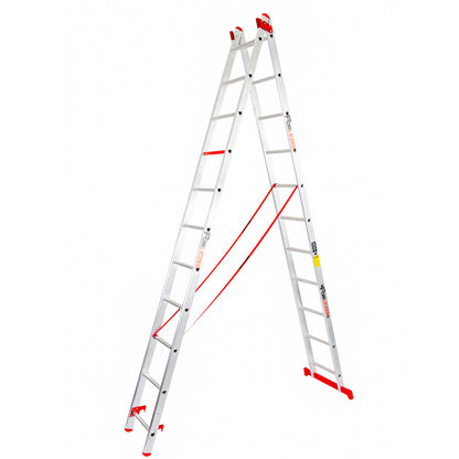 Forlezer 6.0m Aluminium D-Rung Step Extension Ladder