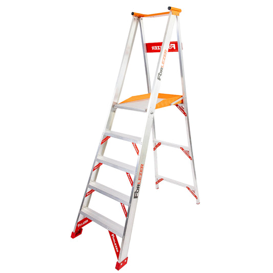Forlezer Jumbostep Platform Aluminium Step Ladder 5 Tread