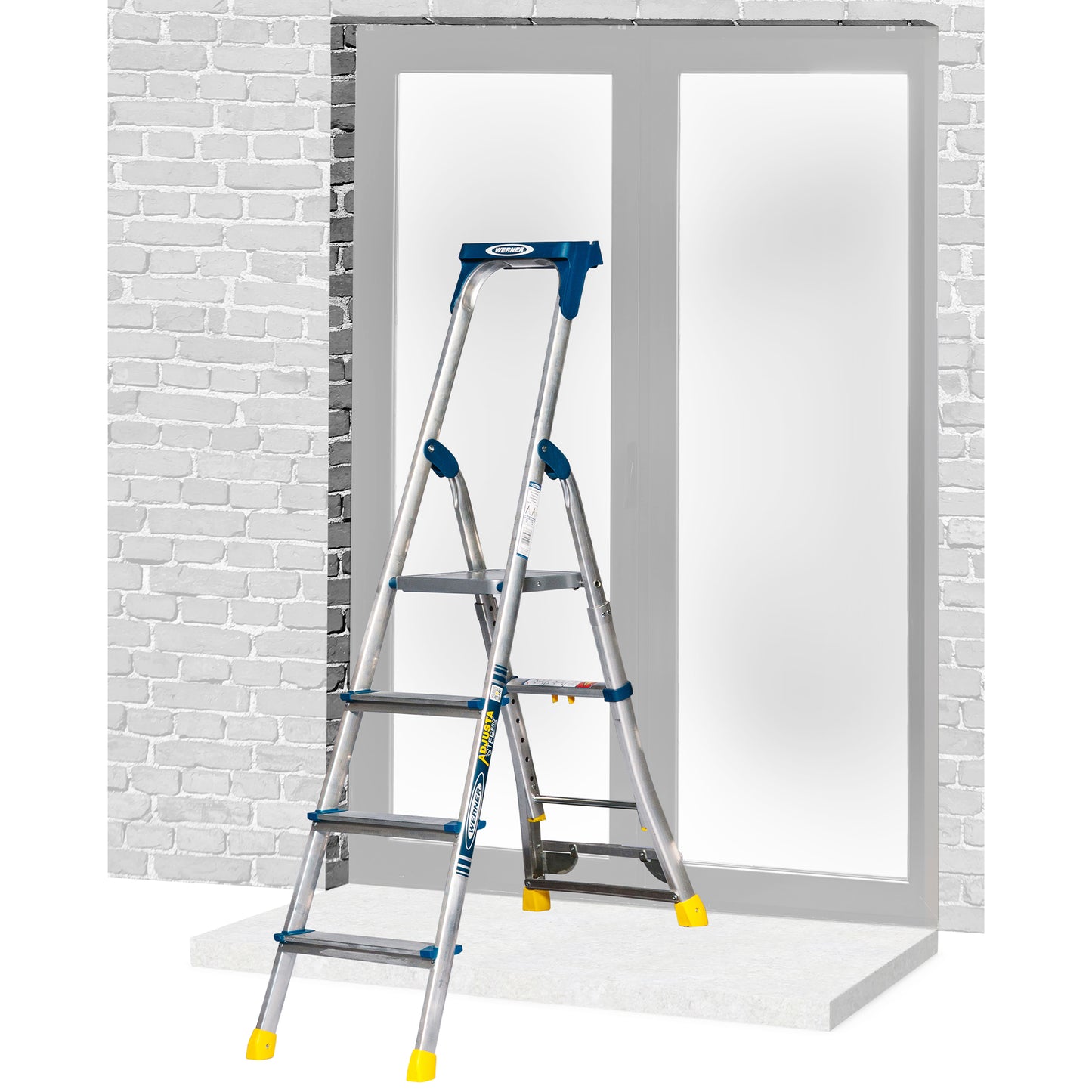 Werner AdjustaStep PRO® Aluminium Stepladder 6 Tread