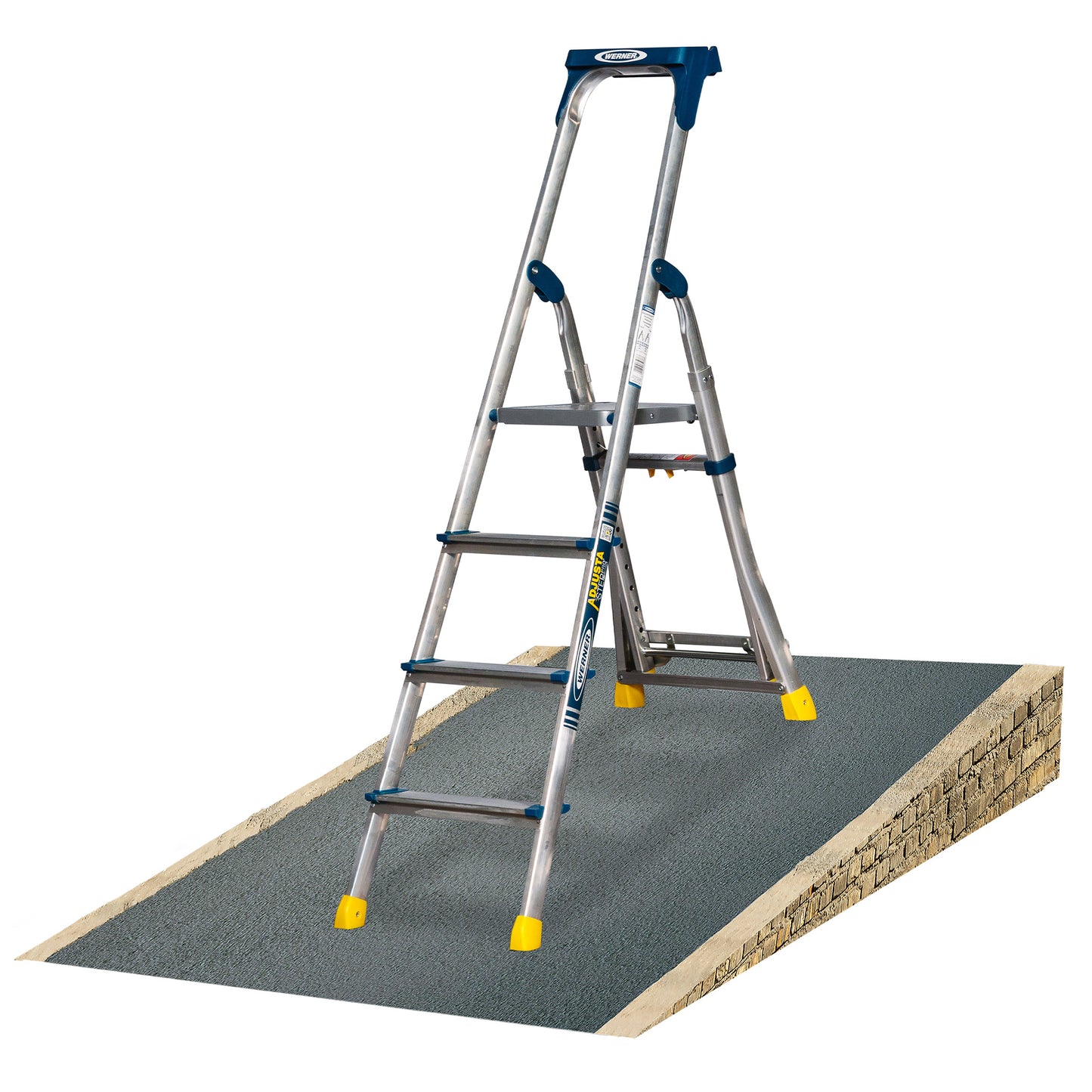 Werner AdjustaStep PRO® Aluminium Stepladder 6 Tread