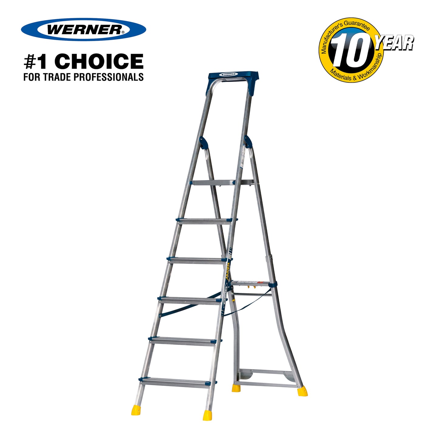 Werner AdjustaStep PRO® Aluminium Stepladder 6 Tread