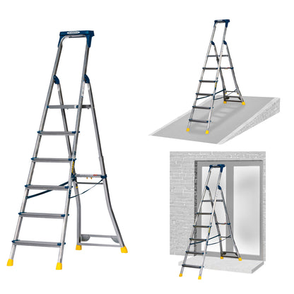 Werner AdjustaStep PRO® Aluminium Stepladder 6 Tread