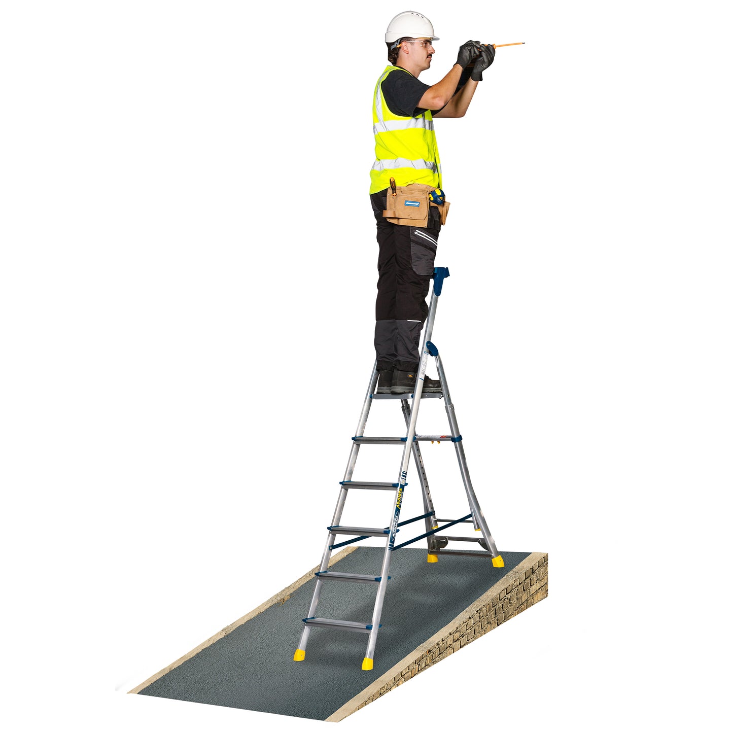 Werner AdjustaStep PRO® Aluminium Stepladder 6 Tread
