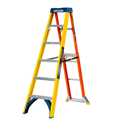 Werner AdjustaStep PRO® Fibreglass Stepladder 6 Tread