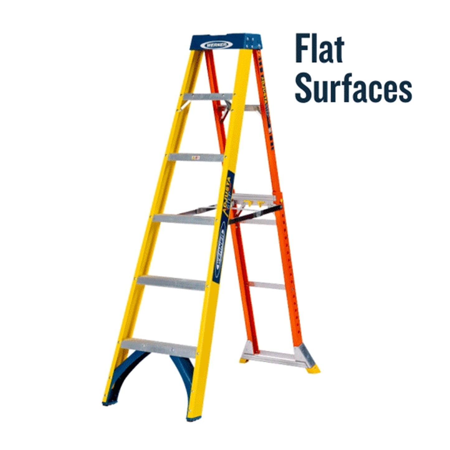 Werner AdjustaStep PRO® Fibreglass Stepladder 6 Tread