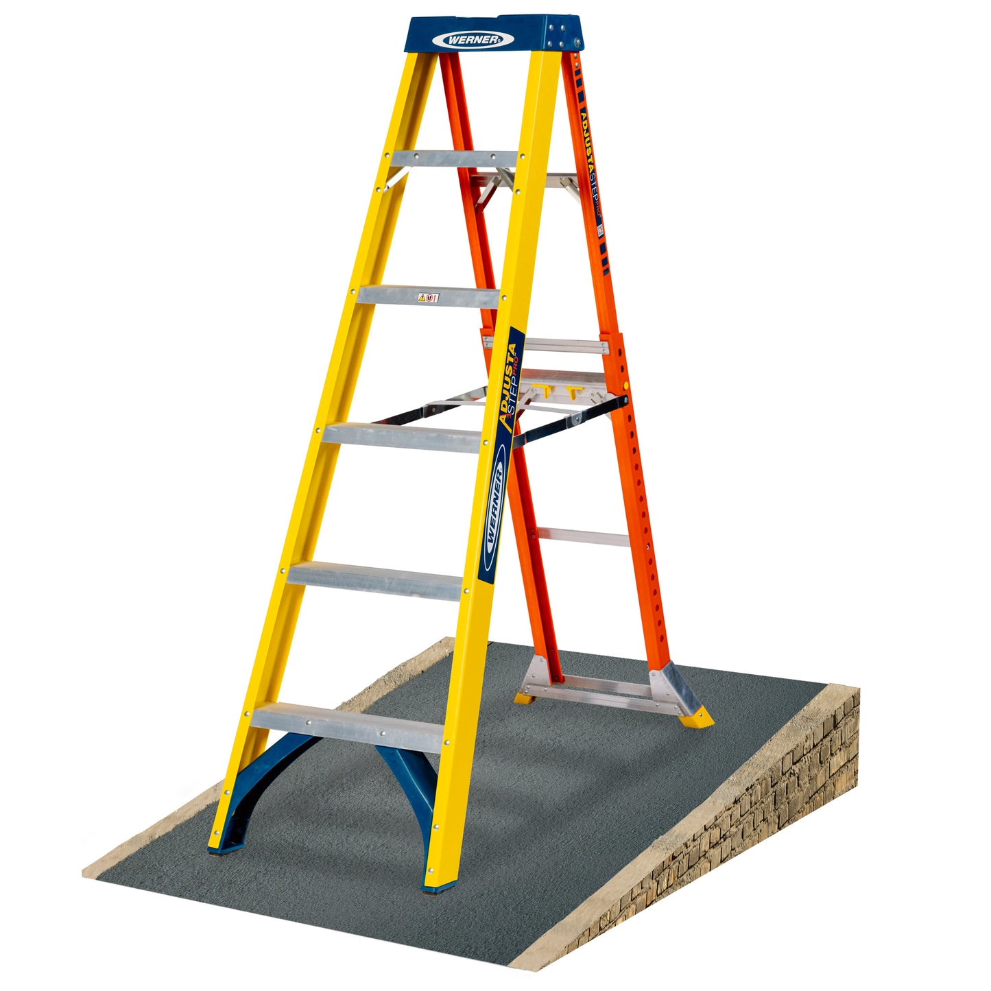 Werner AdjustaStep PRO® Fibreglass Stepladder 6 Tread
