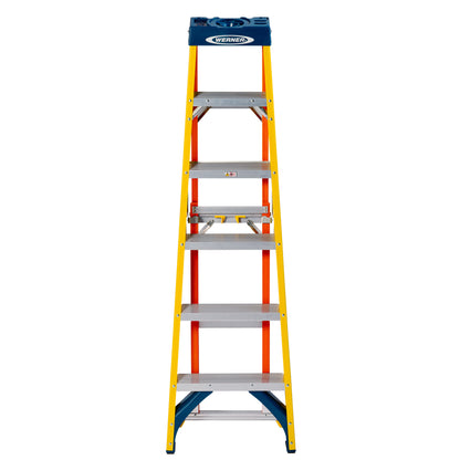 Werner AdjustaStep PRO® Fibreglass Stepladder 6 Tread