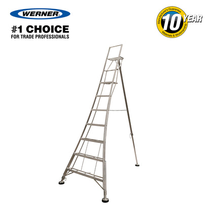 Werner Adjustable Tripod Ladder 7 Tread