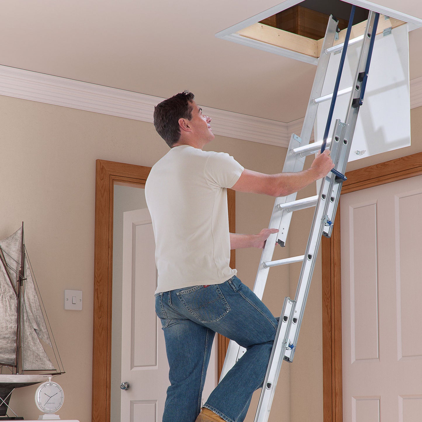 Werner Easy Stow Loft Ladder - 3 Section