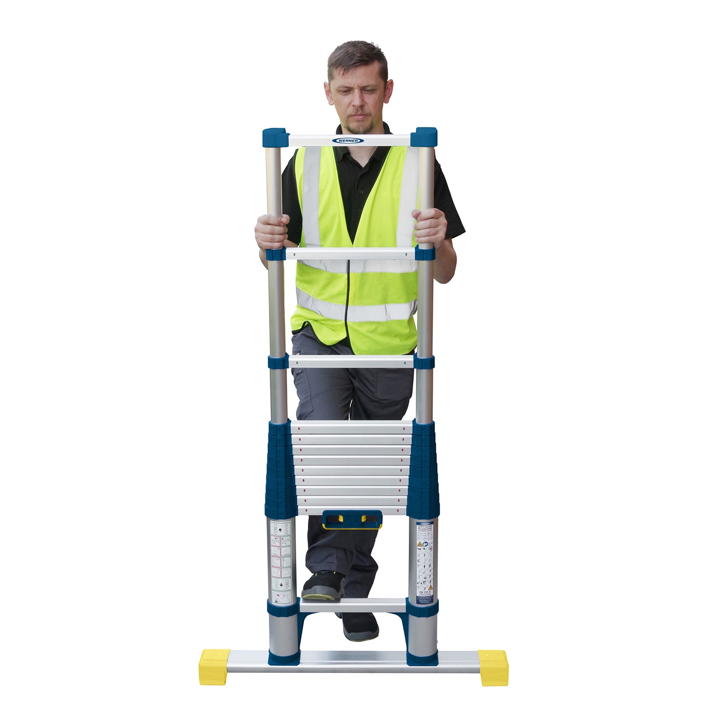 Werner Soft Close Telescopic Extension Ladder - 3.8m