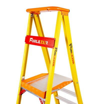 Forlezer Jumbostep Platform Fibreglass Stepladder 5 Tread