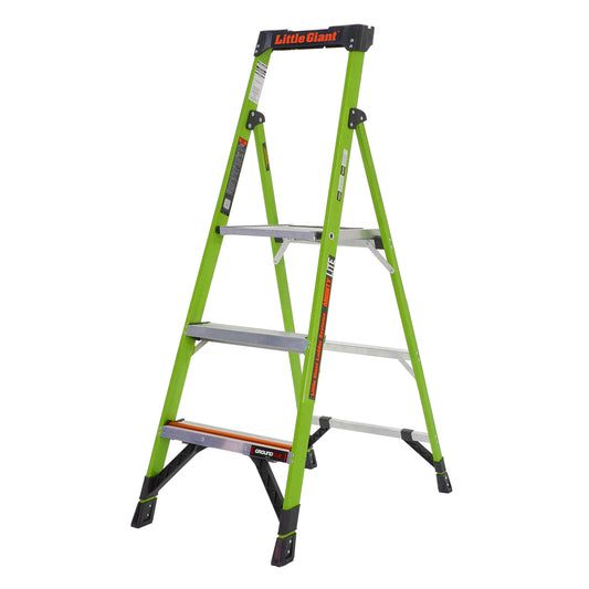Little Giant Mighty Lite Fibreglass Platform Stepladder - 3 Tread