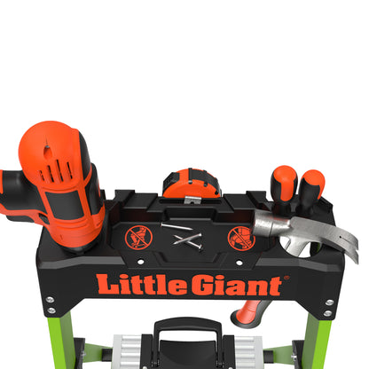 Little Giant Mighty Lite Fibreglass Platform Stepladder With Ground Cue - 6 Tread