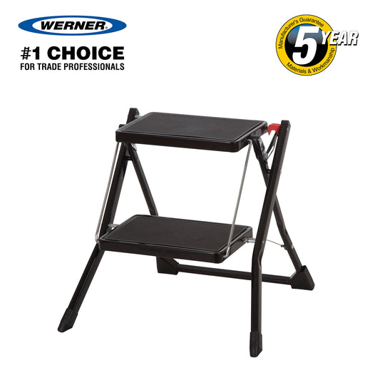 Werner Black Compact Step - 2 Step Stool