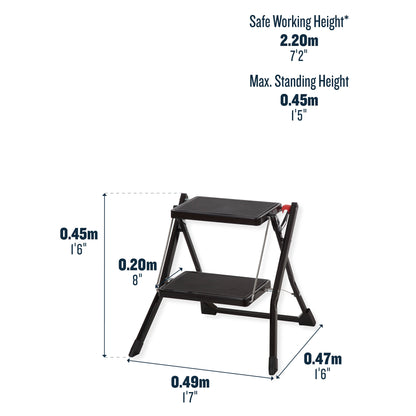 Werner Black Compact Step - 2 Step Stool