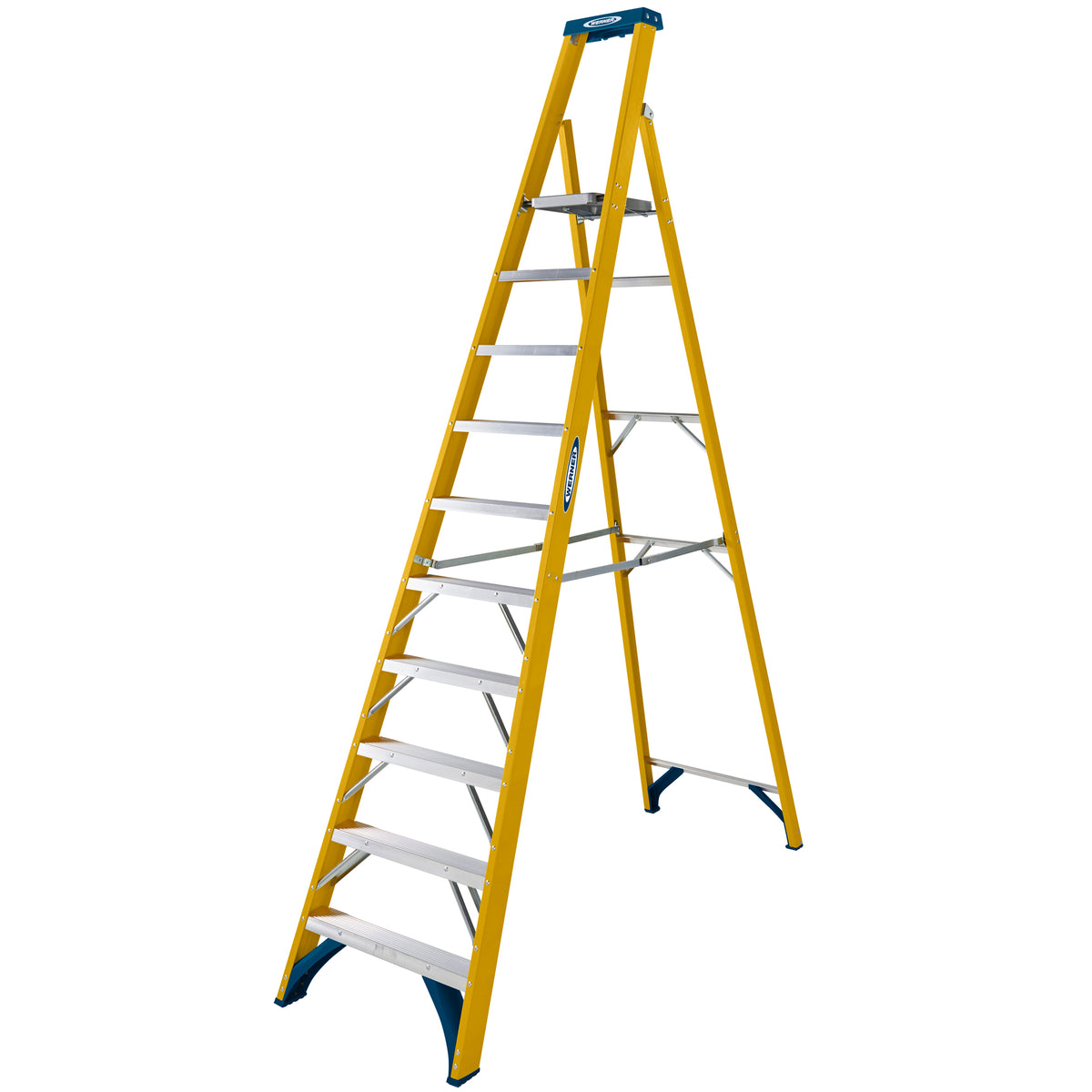 Werner Fibreglass Platform Stepladder 10 Tread