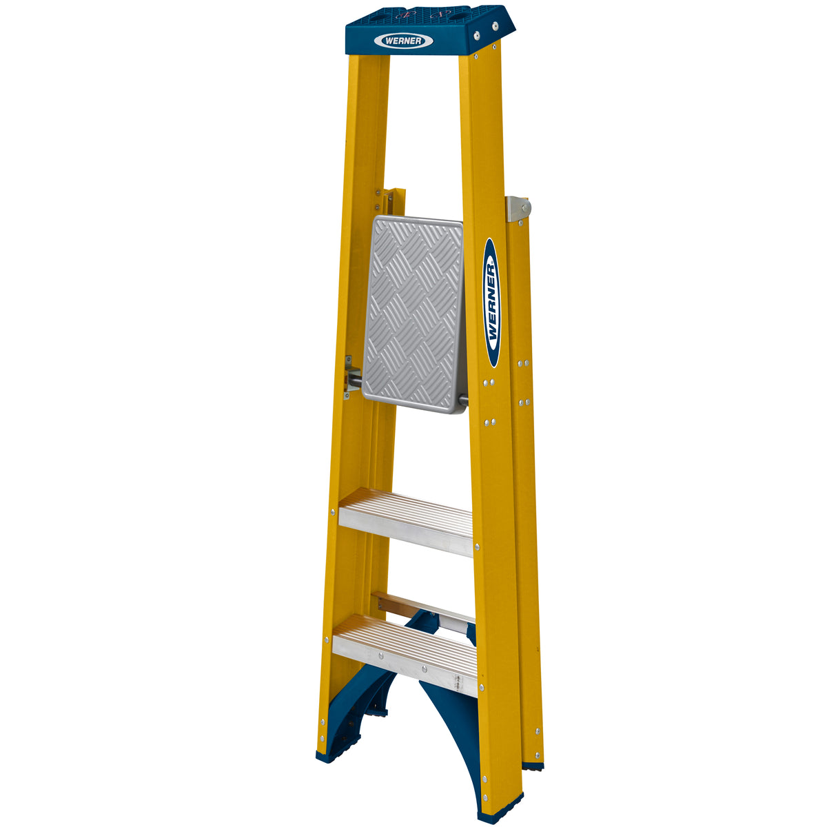 Werner Fibreglass Platform Stepladder 3 Tread