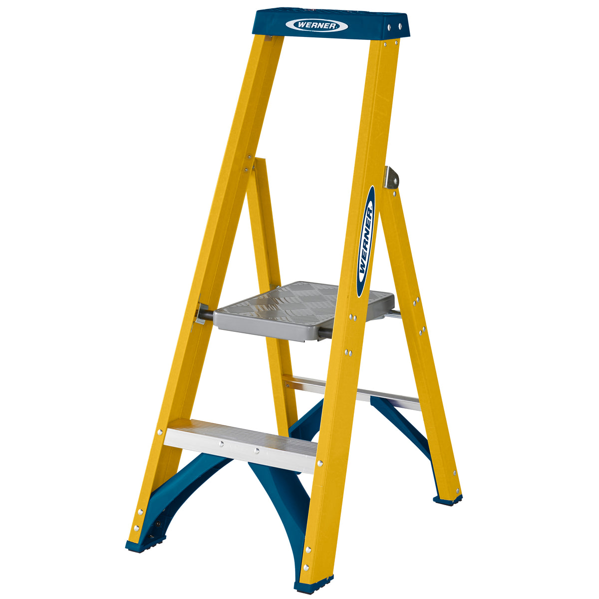 Werner Fibreglass Platform Stepladder 2 Tread