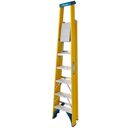 Werner Fibreglass Platform Stepladder 6 Tread