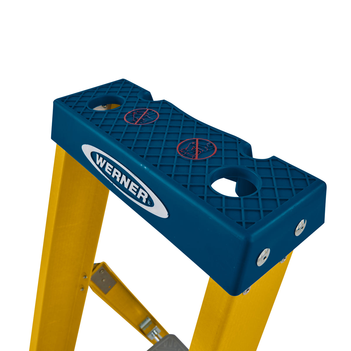 Werner Fibreglass Platform Stepladder 6 Tread