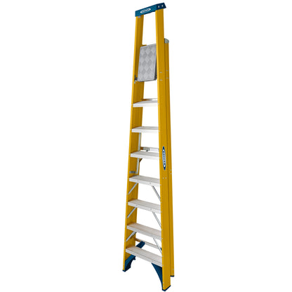 Werner Fibreglass Platform Stepladder 8 Tread