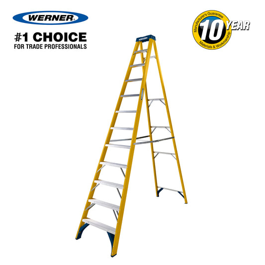 Werner Fibreglass Stepladder 12 Tread