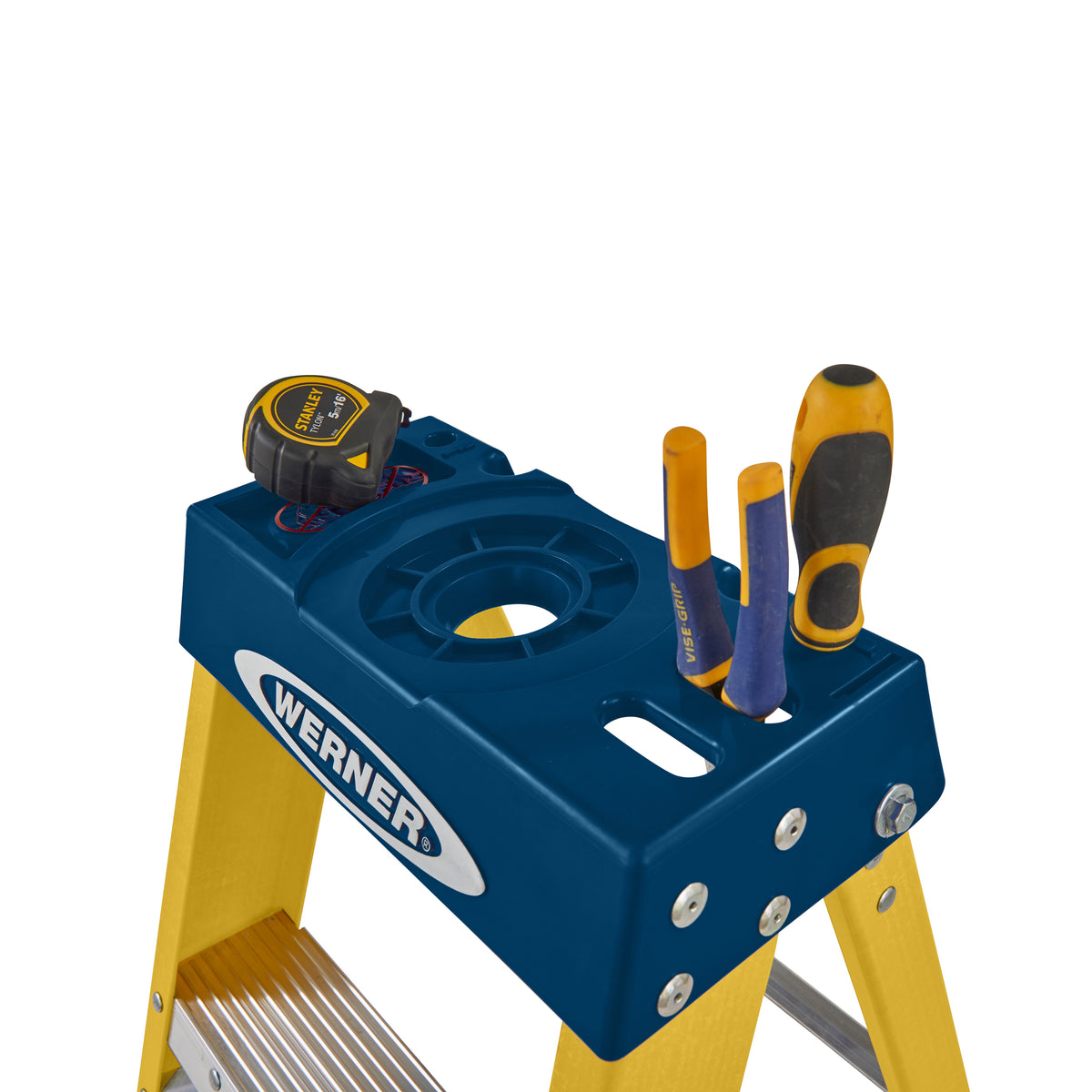 Werner Fibreglass Platform Stepladder 4 Tread