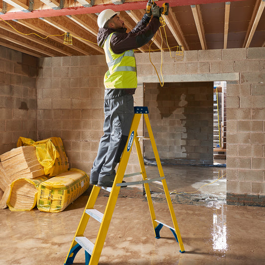 Werner Fibreglass Stepladder 6 Tread