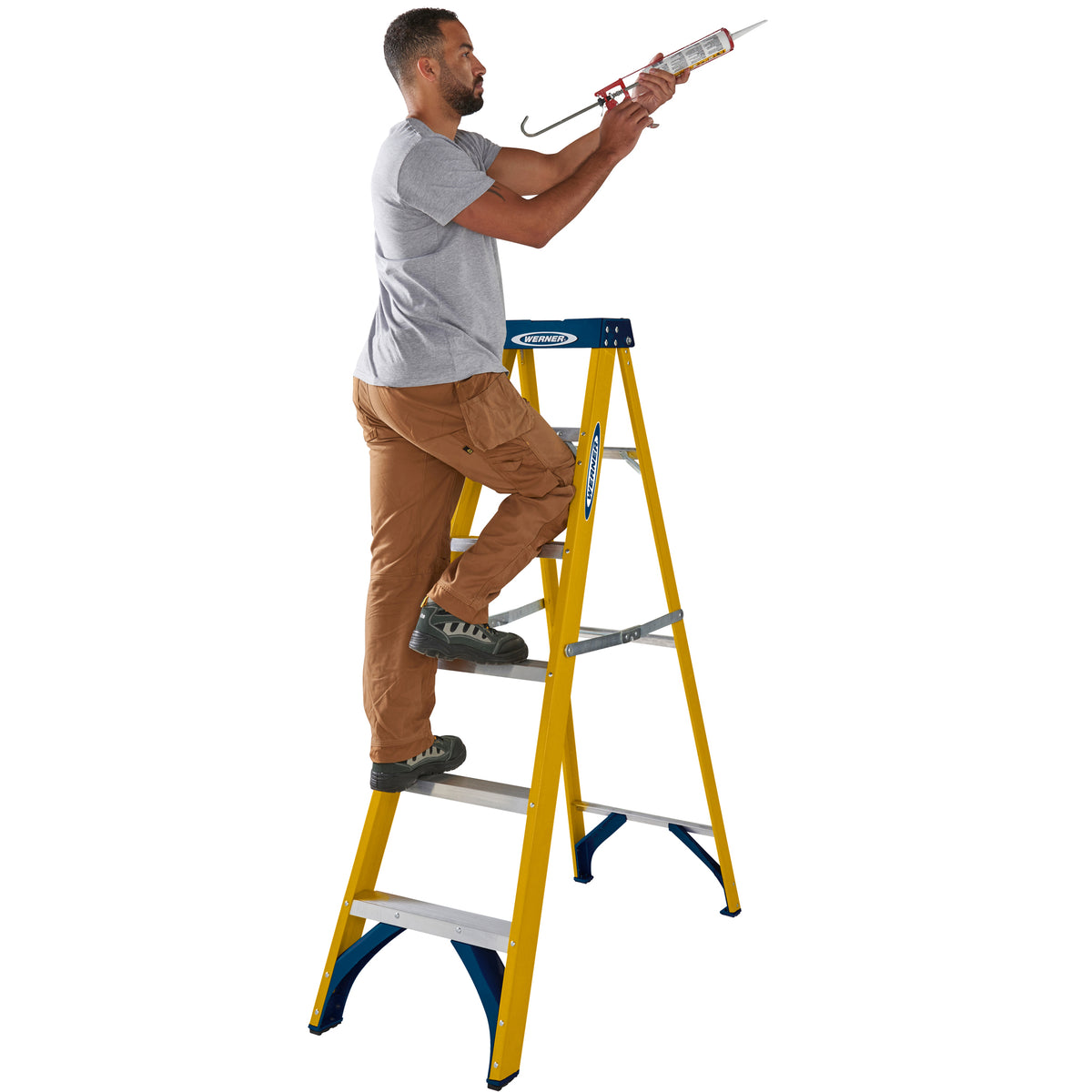 Werner Fibreglass Stepladder 6 Tread