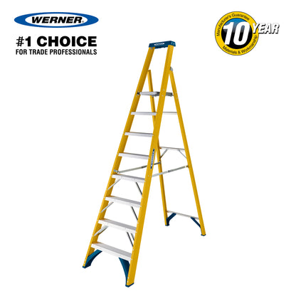 Werner Fibreglass Stepladder 8 Tread
