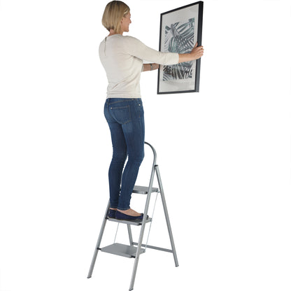 Werner Grey Stepstool - 3 Step Stool