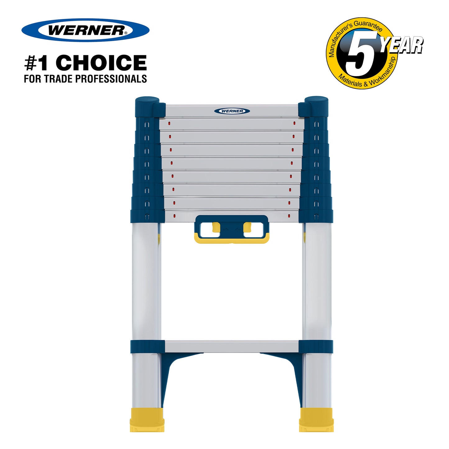 Werner Soft Close Telescopic Extension Ladder - 2.9m